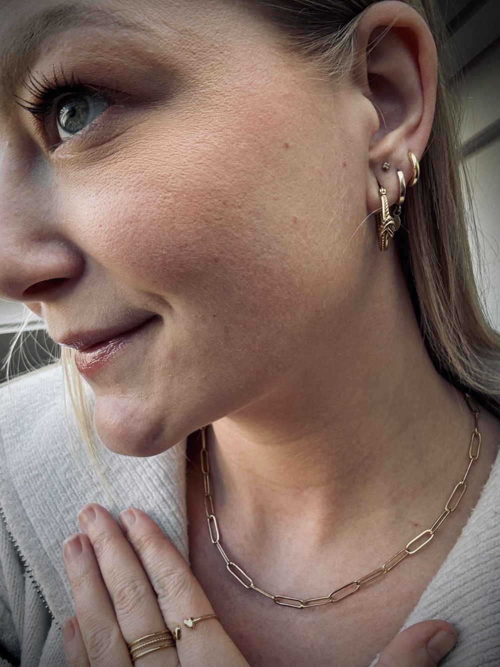 Knoop hoop Goud - Afbeelding 4