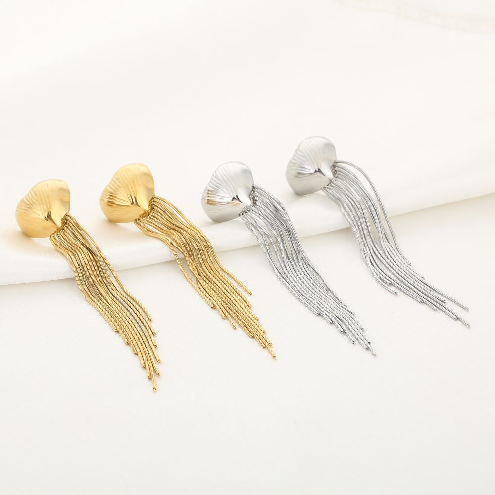 Party oorbellen "BIG HEART" Zilver - Afbeelding 2