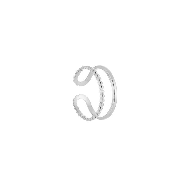 Double ring Zilver