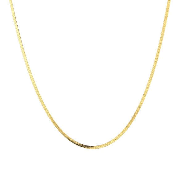 "Flat snake" ketting goud
