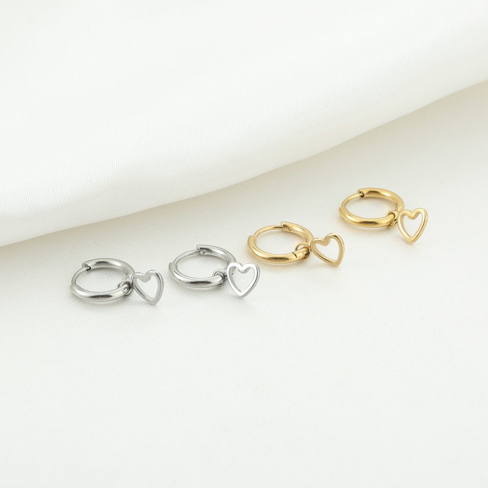 Hoop oorbellen "MYLA" Zilver - Afbeelding 2