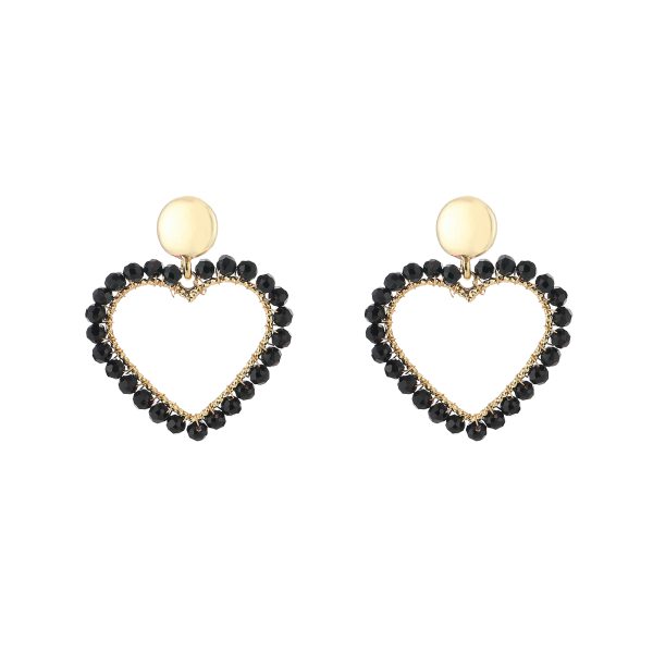 Statement oorbellen "LOVE" Black