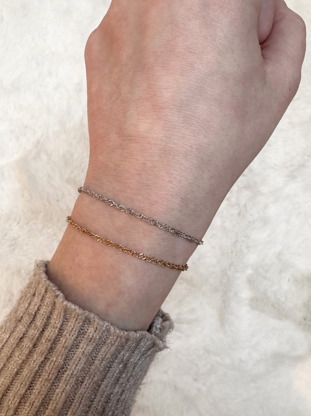 Twisted armband Goud - Afbeelding 2