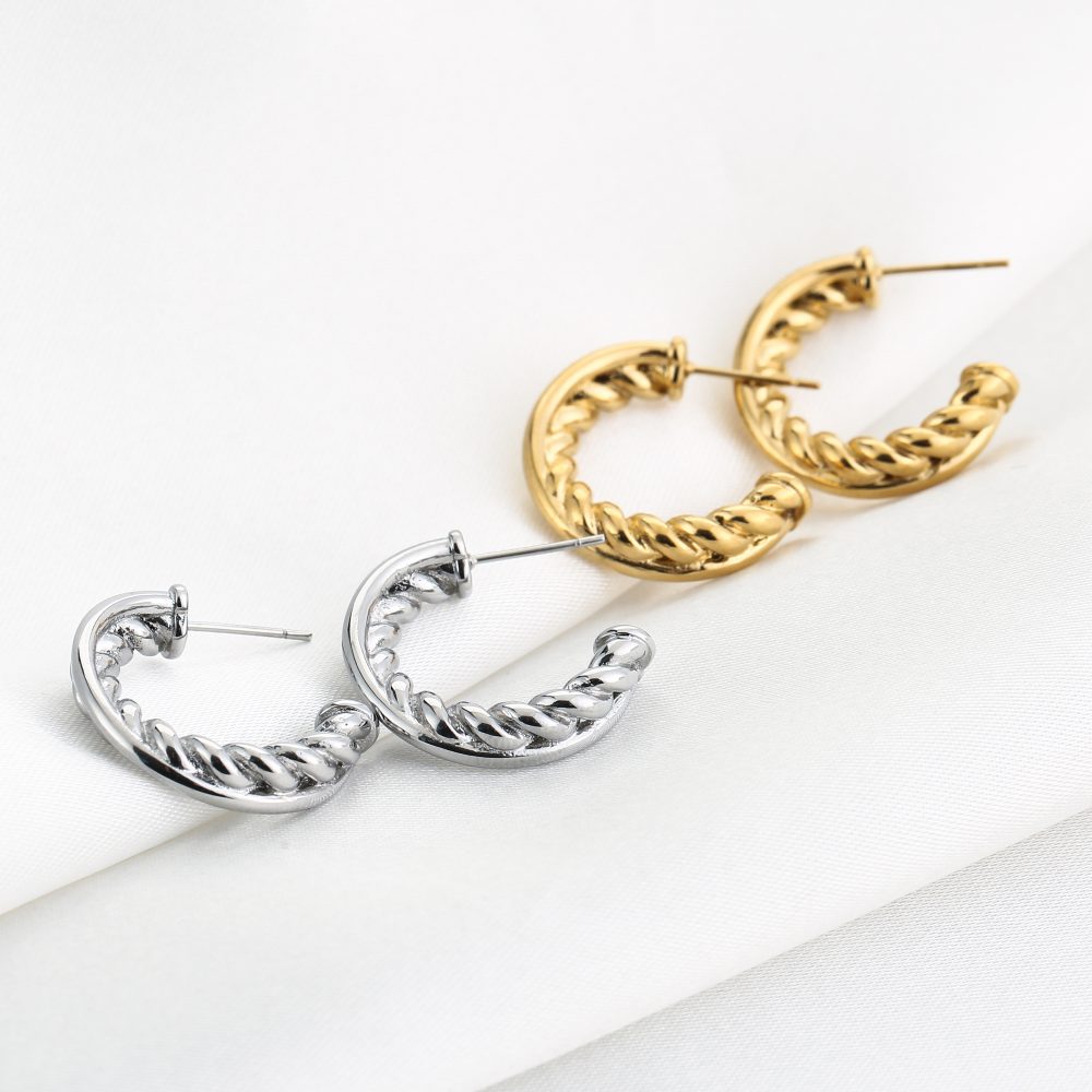 Twisted hoop Zilver - Afbeelding 2