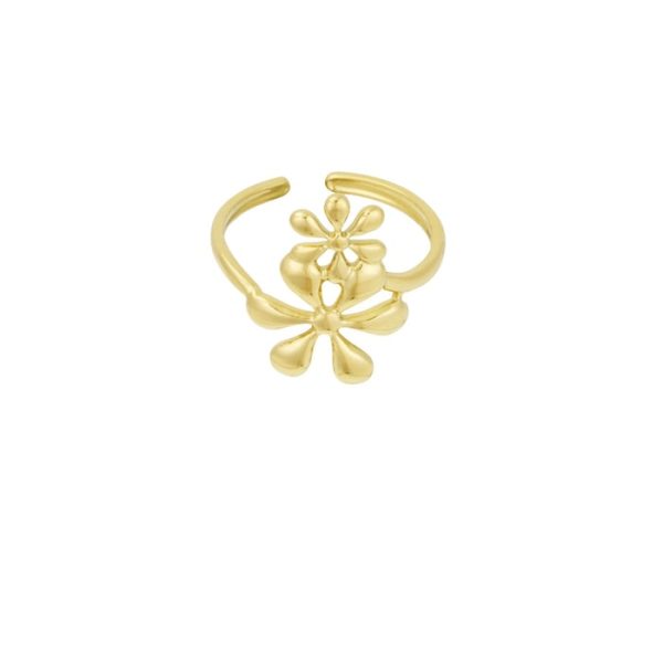 Pretty Flowers ring Goud