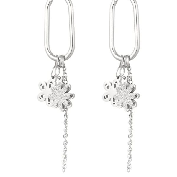 Flower Fiesta hoops Zilver