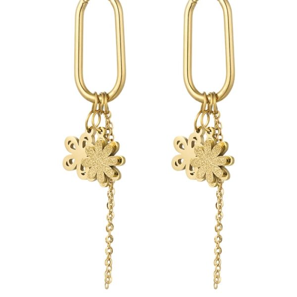 Flower Fiesta hoops Goud