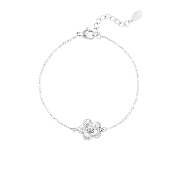 Spring Flower armband Zilver