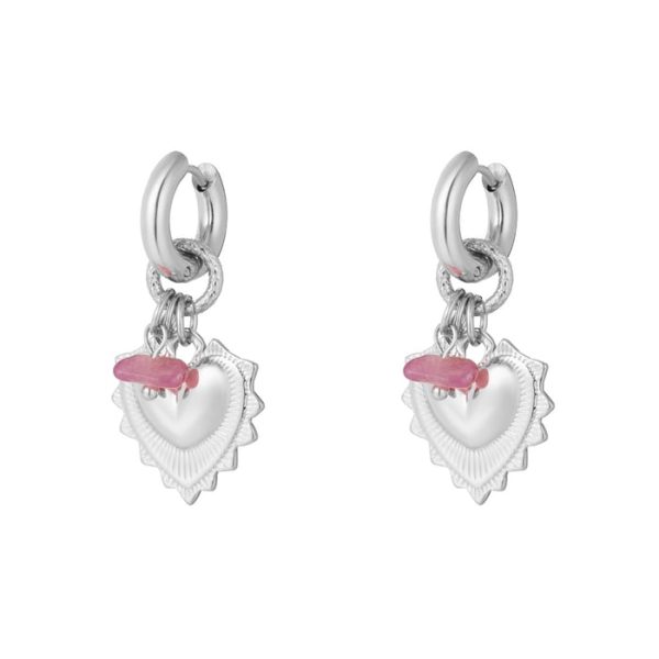 Milu hart hoops Zilver