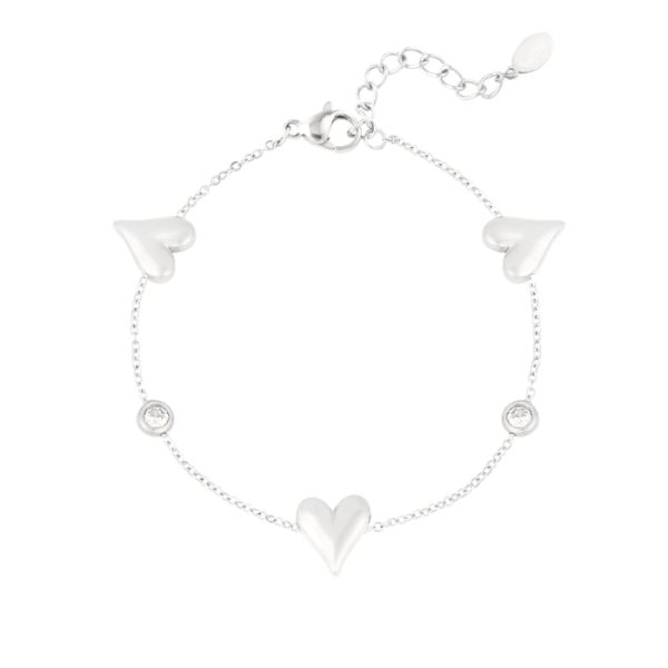 Love drop armband Zilver