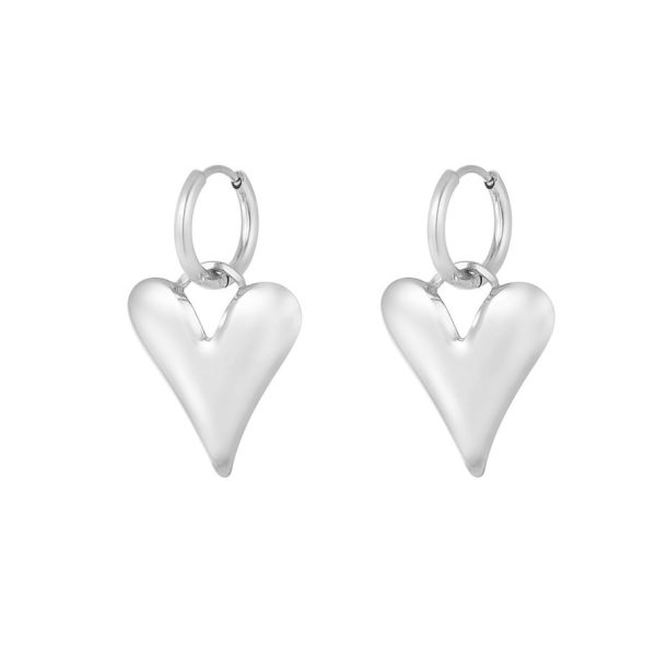Big heart hoops Zilver