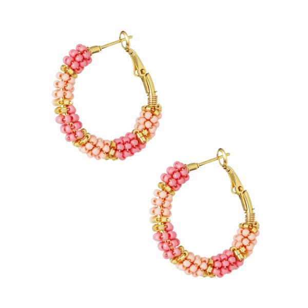 Beads of joy hoops Pink