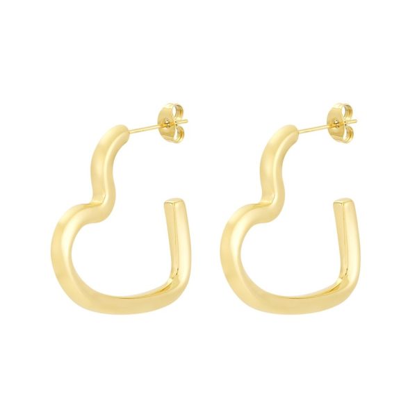 Open hart hoops Goud