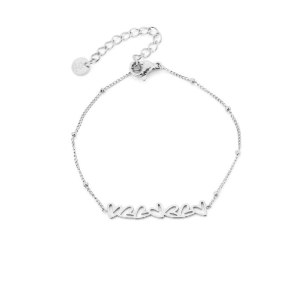 Hartjes armband Zilver