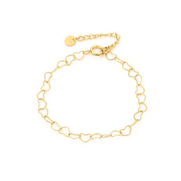 Love loop armband Goud