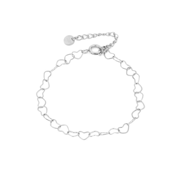 Love loop armband Zilver