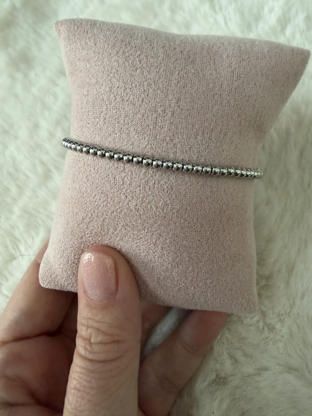 Small ball armband zilver klein