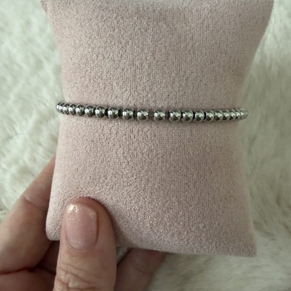 Small ball armband zilver middel