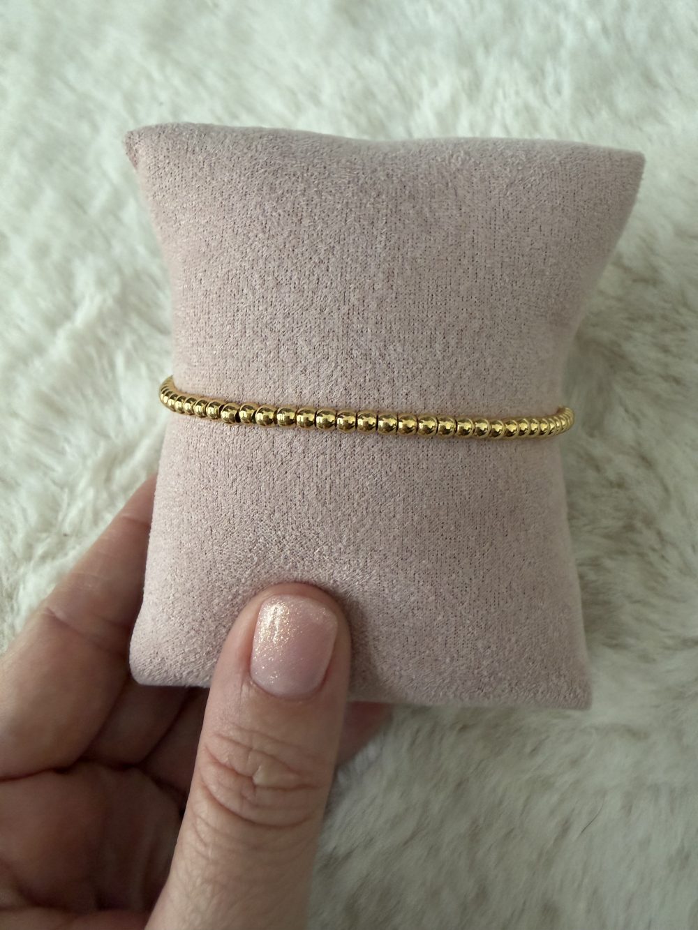 Small ball armband goud klein