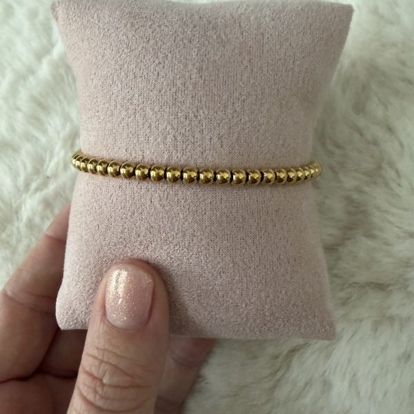 Small ball armband goud middel