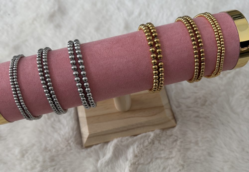 Small ball armband goud groot - Afbeelding 2