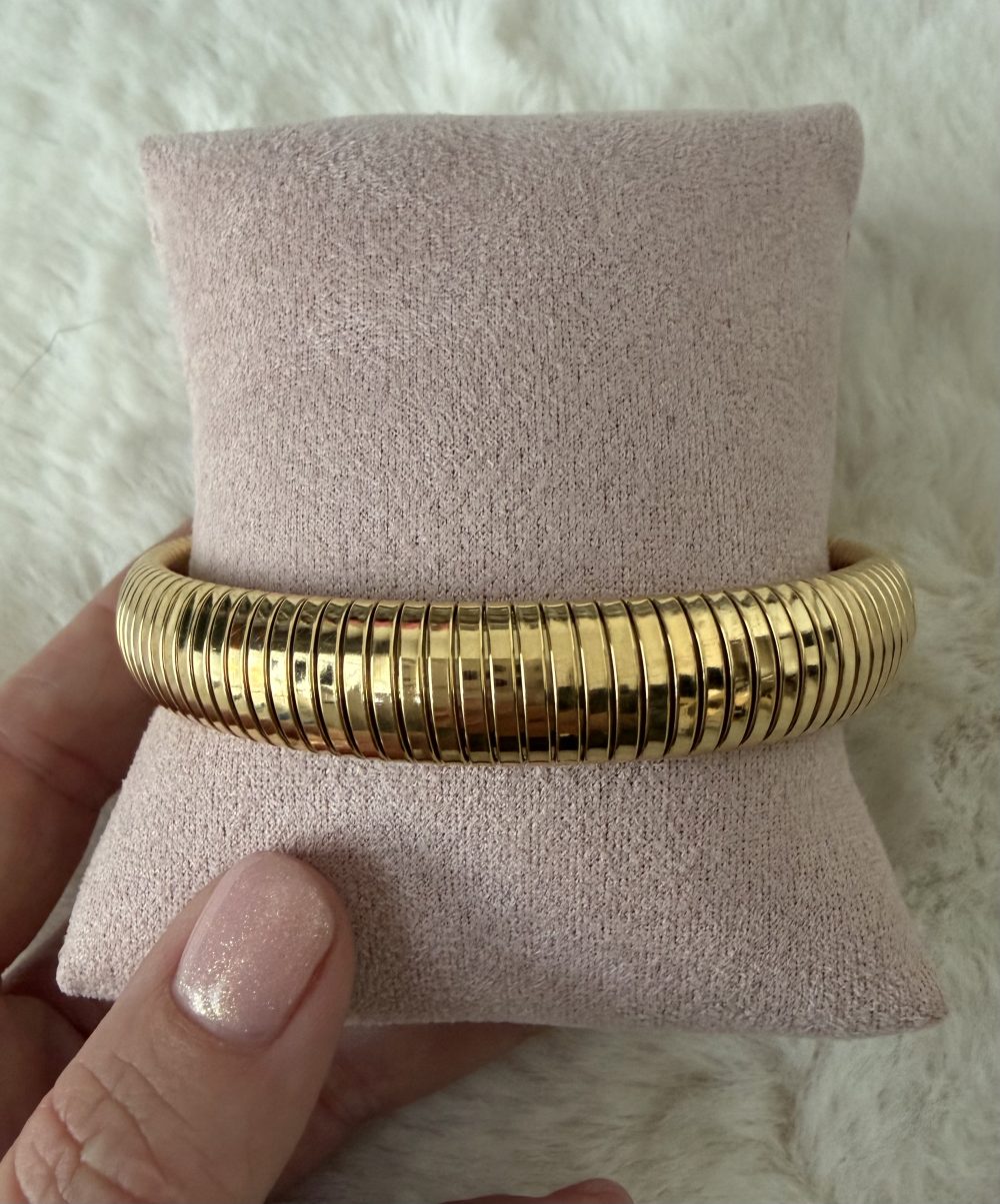 Golden rib armband groot