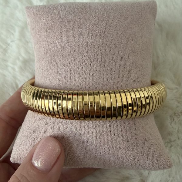 Golden rib armband groot