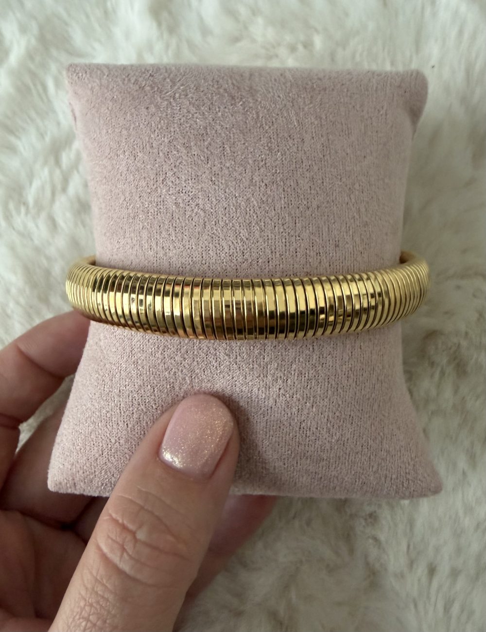 Golden rib armband klein
