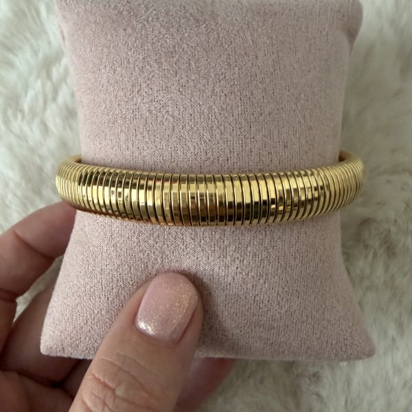 Golden rib armband klein