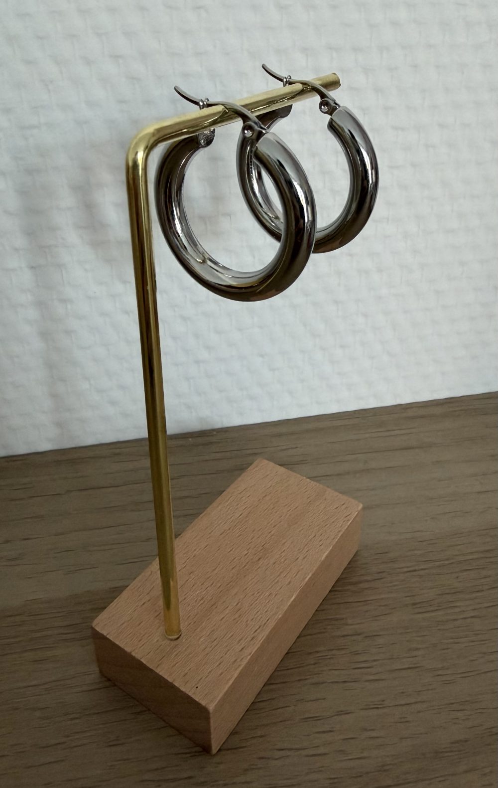 Silver glow hoops - Afbeelding 2